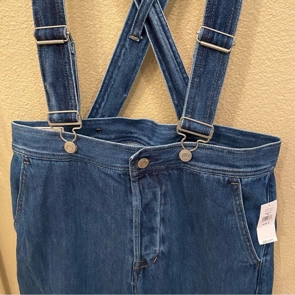 NWT~GAP Women Denim Wide Leg Jumpsuit Overalls Size 28/6R - Picture 3 of 12